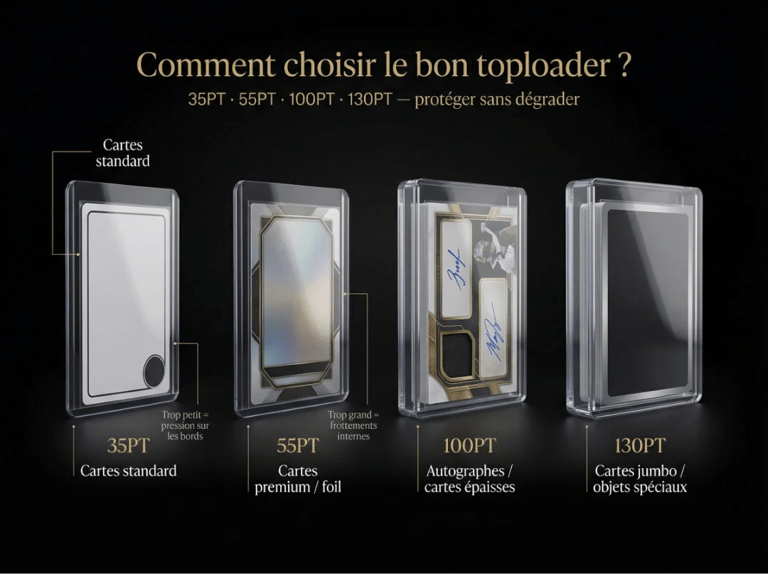 Guide complet : quel toploader choisir pour vos cartes Pokémon, sport et TCG ? - ATHERA360