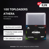Pack 100 : Toploaders ATHERA (x100) - Pack Master Collection - Protection Totale Cartes 35PT - ATHERA360