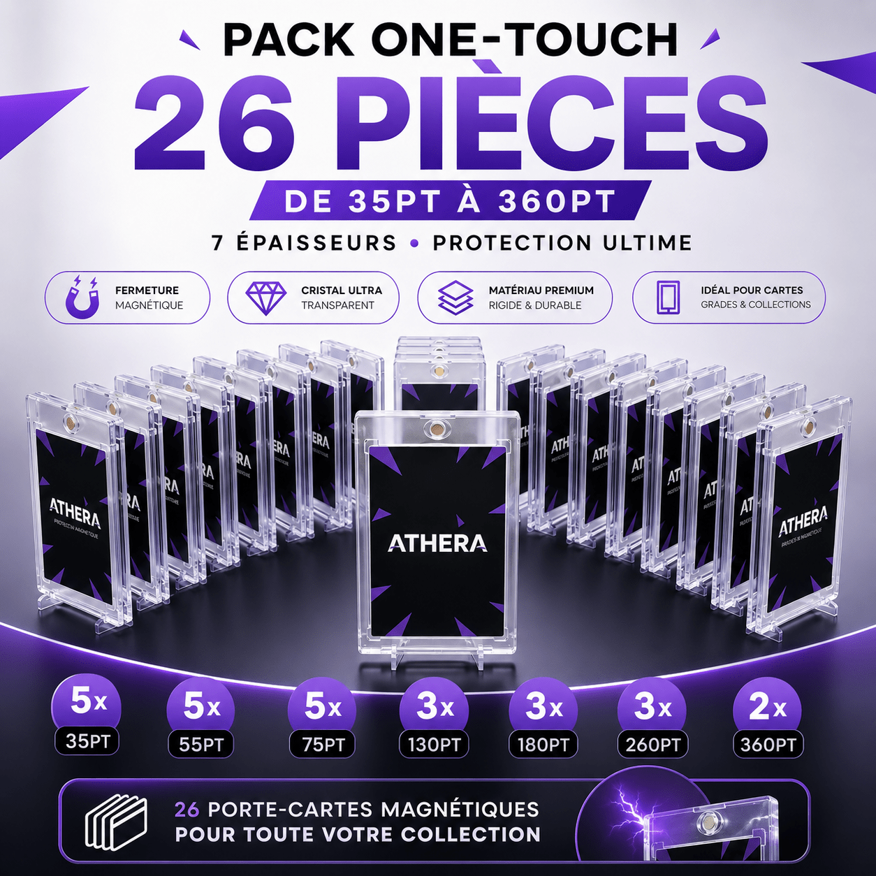 Pack One - Touch 26 Porte - Cartes Magnétiques – 35PT 55PT 75PT 130PT 180PT 260PT 360PT | ATHERA360 - ATHERA360